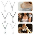 thumbnail image 3 of Heart O Women Slip Chain Necklace Punk Rock Stainless Steel Cuban Necklace E5W5, 3 of 8