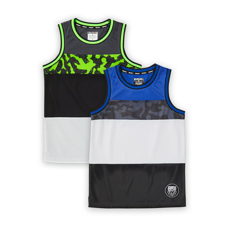 Basketball Kit Kids Boys - 2-Piece Sleeveless Basketball Shirt Top