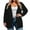 Black, variant on Plus Size Sweater Jacket for Women Fall Cute Jacket Oversized Casual Sweatshirts with Pocket