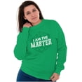 thumbnail image 4 of I Am The Master Dungeons Funny Gaming Unisex Plus Fleece Graphic Sweatshirt Brisco Brands 2X, 4 of 5
