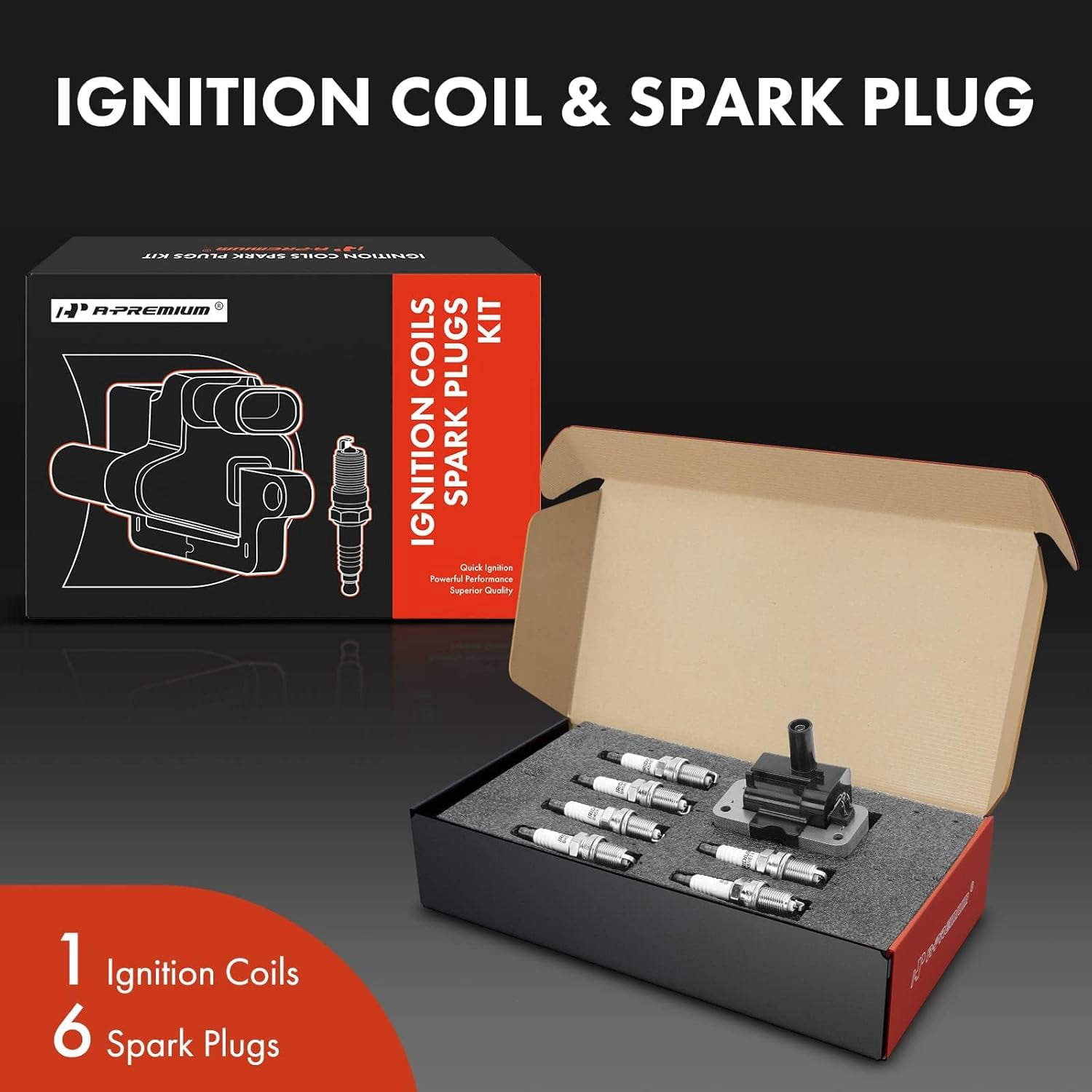 A-Premium Ignition Coils and Spark Plugs Kits Compatible with Nissan Frontier 1999-2004, Pathfinder 1997-2000, Quest 1999-2002, Xterra 2000-2004 & Infiniti QX4 1997-2000 & Mercury Villager 1999-2002