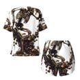 thumbnail image 5 of Lsque Skeleton Dance with Mushrooms Women's Short-Sleeved Pajama Set - 2 Piece Soft and Lightweight Sleepwear Set-Large, 5 of 9
