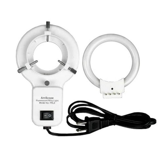 AmScope 8W Stereo Microscope Fluorescent Ring Light