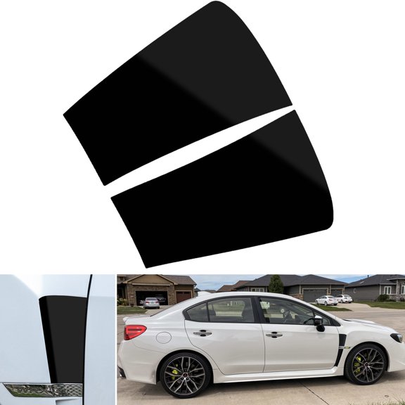 Xotic Tech Side Fender Insert Vent Overlay Vinyl Decal Trim Wrap Pre-cut Genuine Vinyl KK Decal Sticker For Subaru WRX STi 2015 2016 2017 2018 2019 2020 - Gloss Black (Upper Fender)