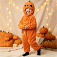 thumbnail image 6 of 7-8 Years Newborn Boys Girls Underwear Pajamas Rompers Home Clothes Halloween Boys Pumpkin Pumpkin Jumpsuit Long Sleeve Overall Jumpsuit Orange Rompers Baby Fall Winter Clothing Gift, 6 of 8