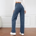 thumbnail image 4 of Outfmvch Jeans à Jambe Grand Femme Jeans Barrel Femme Jeans Amples pour Femmes Jeans pour Femmes Jeans Raccourcis pour Femmes Jeans Taille Basse Jeans Taille Haute pour Femmes Bleu 1 TG, 4 of 7