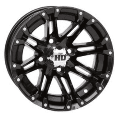 STI HD3 Black 10" Wheels and Slasher GTX SPORT 205/50-10 DOT Tires Combo - Set of 4