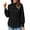 Black, variant on Womens Work Shirts Long Sleeve Tops Elegant Jacquard Crewneck With Ruffle Detail Casual Fall Clothes for Women Tees Blouses Green S