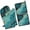 Teal Gold Marble, variant on Teal Gold Marble Kitchen Oven Mitt and Pot Holder Sets 2 Pcs for Baking, Cooking and Grilling, Heat Resistant Up To 392 °F