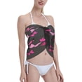 thumbnail image 3 of Zufioo Breast Cancer Print Women's Beach Short Wrap Skirt, Short Quick-drying Wrap Skirt, Swimsuit Cover-up Sun Protection Cape, Suitable for Beach, Pool-One Size, 3 of 7