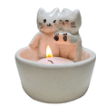 thumbnail image 2 of Candelabro de gatito de dibujos animados: candelabros de gato lindos, candelabros perfumados hechos a mano, regalos para niñas o elección para amantes de los gatos, 2 of 8