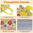 thumbnail image 4 of Pioneer Flower Floral Print Pattern Insulated Lunch Bag for Women & Adults,Large Portable Soft Cooler Lunch Bag,Thermal Food Storage Tote with Pearl Cotton,8.66L,8.75x5.75x9.5 Inch, 4 of 6