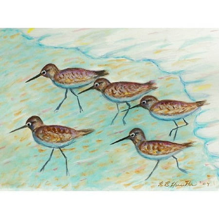 Betsy Drake Interiors Coastal Sandpipers Painting Print