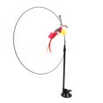 thumbnail image 1 of Interactive Cat Wand Toy Cat Wand Feather Toy  Feather Cat Teaser Stick Interactive Fun Handheld Cat Teaser Wand Toy With Suction Cup For Indoor  Fun Handheld Feather, 1 of 8