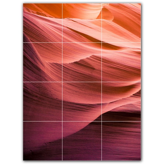 Picture-Tiles.com: Canyon Ceramic Tile Wall Mural WAL500350-34M. 18"W x 24"H using (12) 6" x 6" Ceramic Tiles-Satin Finish