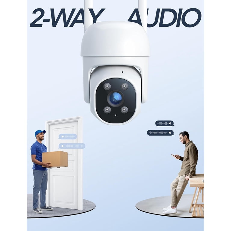 WiFi Outdoor Security Camera, 1080P, IP66 Waterproof, Motion