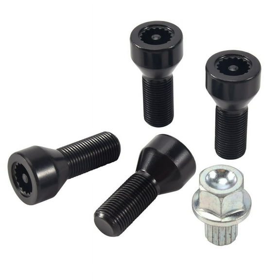 M14 x 1.25 Car Wheel Locking Bolts Wheel Hub Nut Anti-Theft Screw with Key Car Anti-Theft Screw for - R50 1 2 3 4 5 6