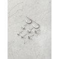 thumbnail image 4 of Time and Tru Silvertone Initial Letter Earring Set, 4 Pairs, Letter W, 4 of 4