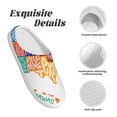 thumbnail image 5 of KLL USA MAP Pattern Adult Unisex Cozy Slippers,Fuzzy Slip-on Slippers TPR Sole Slippers Comfort Plush Home Footwear for Indoor & Outdoor-39/40, 5 of 7