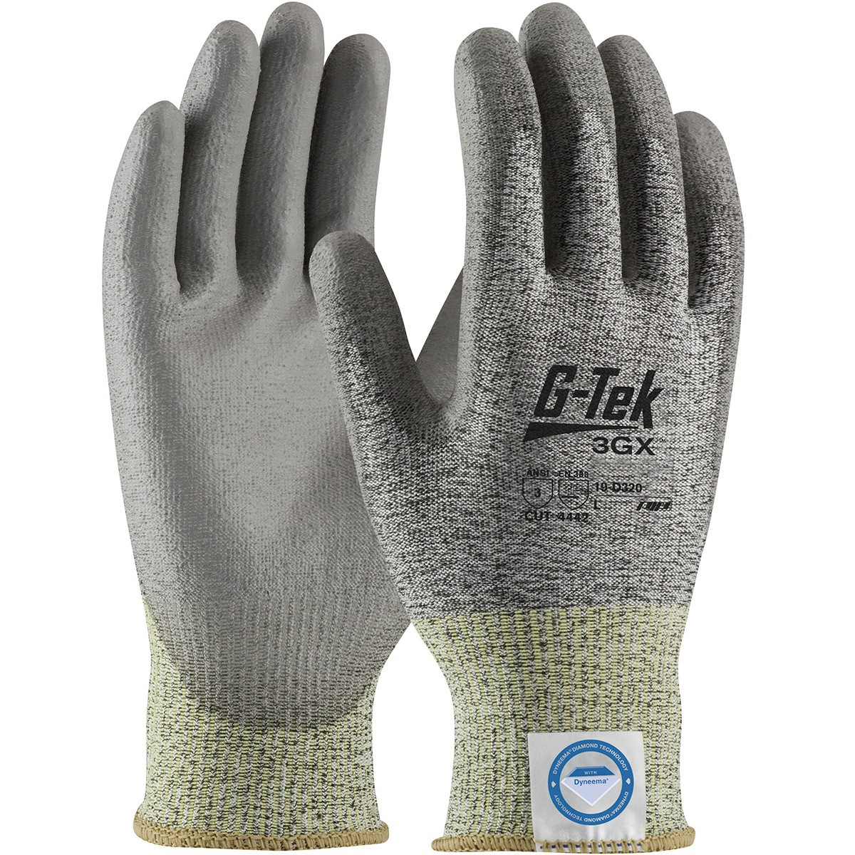 PIP GTek Cut Resistant Gloves Gray Abrasion Resistant 19D320L