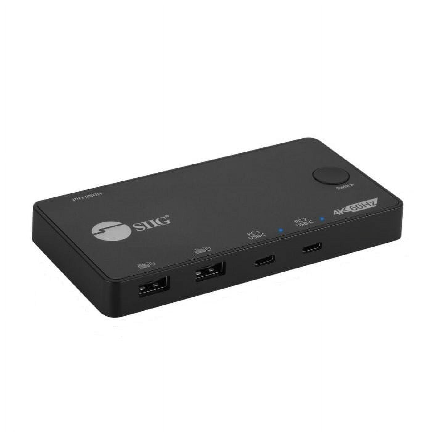 SIIG 2x1 USB-C 4K Video KVM Switch CEKV0B11S1
