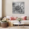 thumbnail image 5 of Grey Sea Turtle Wall Art Painting on Canvas, Coastal Nautical Summer Beach Vintage Canvas Art Home Prints Wall Art Framed Modern Artwork for Living Room Bedroom Wall Decor 12x12in, 5 of 9