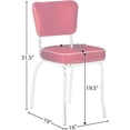 thumbnail image 5 of Diner Chair - Vinyl Seat, Chrome Frame - Fully Assembled Bistro Kitchen Chair, 5 of 6