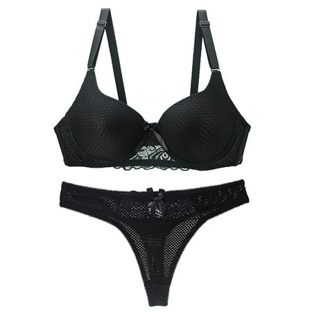 

WQJNWEQ Sexy Lingerie for Women Clearance Ladies Lingerie Set Sexy Lace Sling Bra And Panties Summer Thin Lingerie Set Valentines Day Gifts Black