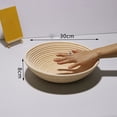 thumbnail image 4 of Matsuzay Cesta de mimbre de varios tamaños, redonda ovalada rústica para fermentación de pan, cesta de mimbre, cuenco para hornear, utensilio de Herramientas y accesorios para hornear 30*8cm Matsuzay JJ19535-08B, 4 of 6