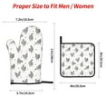 thumbnail image 2 of Haiem Funny Chicken Print Extra Long Oven Mitts and Pot Holders 4pc Sets: Heat Resistant Silicone Oven Mittens with Mini Oven Gloves and Hot Pads Potholders, 2 of 6