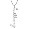 Personalized Planet Women's 10K White Gold Vertical Lowercase Script Name Necklace
