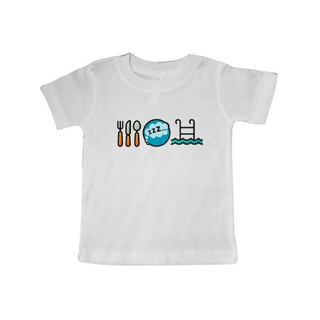 

Inktastic Swimming Eat Sleep Swim Gift Baby Boy or Baby Girl T-Shirt