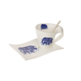 thumbnail image 1 of Ensemble Tasse et Soucoupe d'Éléphant Bleu, 1 of 1