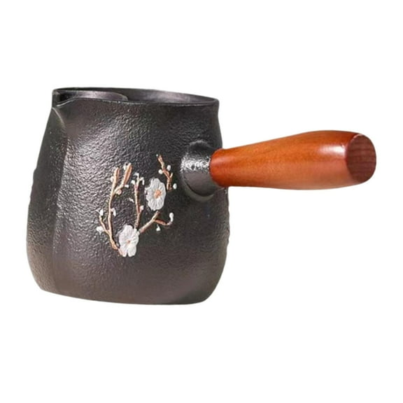 CarpNettore Cast Iron Teapot, 600ml, Portable, Anti-scalding Handle, Tea Kettle with Infuser Style A