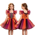 thumbnail image 3 of NinXxx Witch Dress Halloween Party Performance Dress Up Costume Orange 3-4 Years, 3 of 3