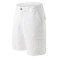 thumbnail image 3 of Mens Athletic Shorts Casual Elastic Waist Cargo Shorts Outdoor Loose Fit Pocketed Solid Color Summer Walking Shorts, 3 of 7