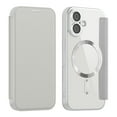 thumbnail image 2 of ShellTech for iPhone 16 Pro Max TPU Clear Back Flip Wallet Case with RFID Blocking Card Slots & Camera Lens Protector, Compatible with MagSafe, PU Leather Magnetic Slim Shockproo Cover,Grey, 2 of 9