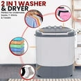 thumbnail image 6 of Pyle Pure Clean 110 Volt 2 in 1 Compact and Portable Washer and Dryer, Gray, 6 of 7