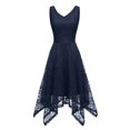 thumbnail image 4 of Vedolay Summer Dresses Women's Summer Formal Short Sleeve V-Neck Short Party Dress with Pockets,BU1 L, 4 of 5