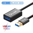 thumbnail image 3 of QGeeM Cable de extensión USB Extensor de cable USB 3.0 para PC Laptop Smart-TV PS4 Xbox SSD Cable USB Cable de extensión macho a hembra Cable de datos USB a USB Cable de extensión USB USB 3.0 2.0 Cabl, 3 of 5