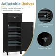 thumbnail image 5 of Cabinet, Narrow Bathroom Storage, Black, Modern Style, Freestanding, Small, Wooden, 5 of 18