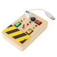 thumbnail image 2 of Light Switch Sensory Board Electric Wooden LED Early Education Color Cognition Wooden Switch Sensory Board, 2 of 5