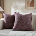 thumbnail image 2 of Fancy Homi 4 pack Purple Floral Vintage Square Decorative Throw Pillow Covers 18x18 inch for Couch Sofa Bed Living Room, Modern Farmhouse Bobo Cottagecore Home Decor,Soft Cotton Linen Cushion Covers, 2 of 6