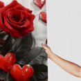 thumbnail image 3 of Creowell Red Roses Hearts Modern Waterproof Shower Curtain Set for Country Cottage & Farmhouse Bathroom Decor, 100% Polyester Fiber Bathroom Curtain with Hooks 36x72, 3 of 7
