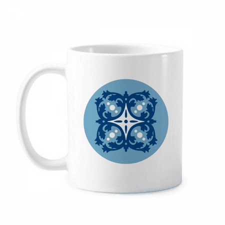 

Blue Talavera Flower Decorative Ilustration Mug Pottery Cerac Coffee Porcelain Cup Tableware