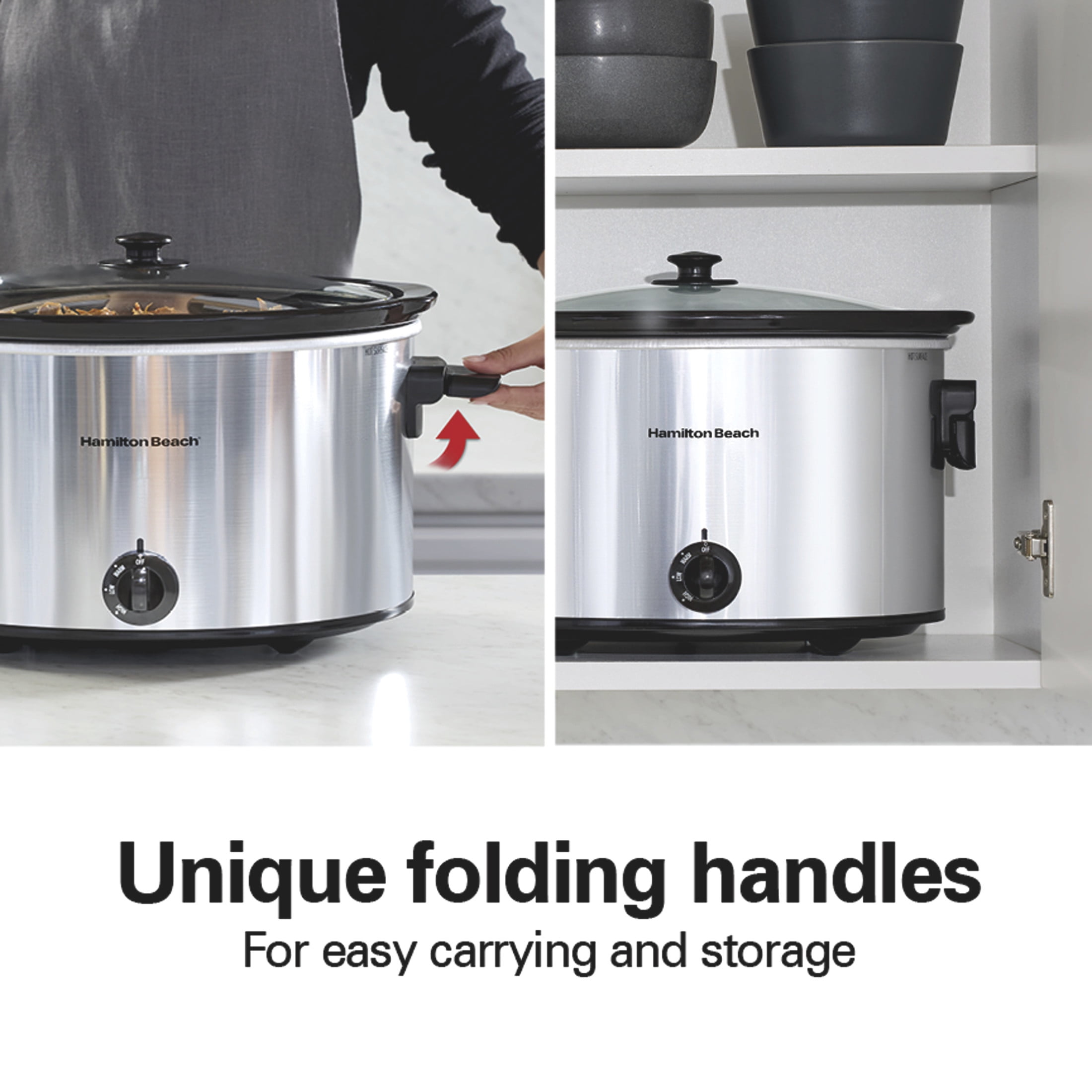 Hamilton Beach 10 Qt Slow Cooker, Stoneware Crock with Removable Pot, Stainless Steel