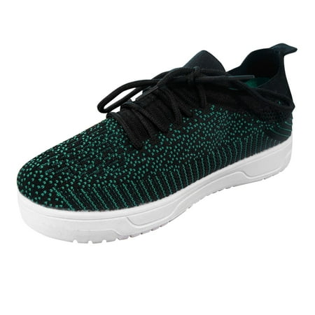 

nsendm Womens Sock Sneakers Fashion Summer And Autumn Women Mesh Breathable Flat Bottom Womens Sneakers Size 11 Black 6.5