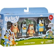 Bluey and Friends 4 Pack of 2.5-3 Poseable Figures - Bluey & Family