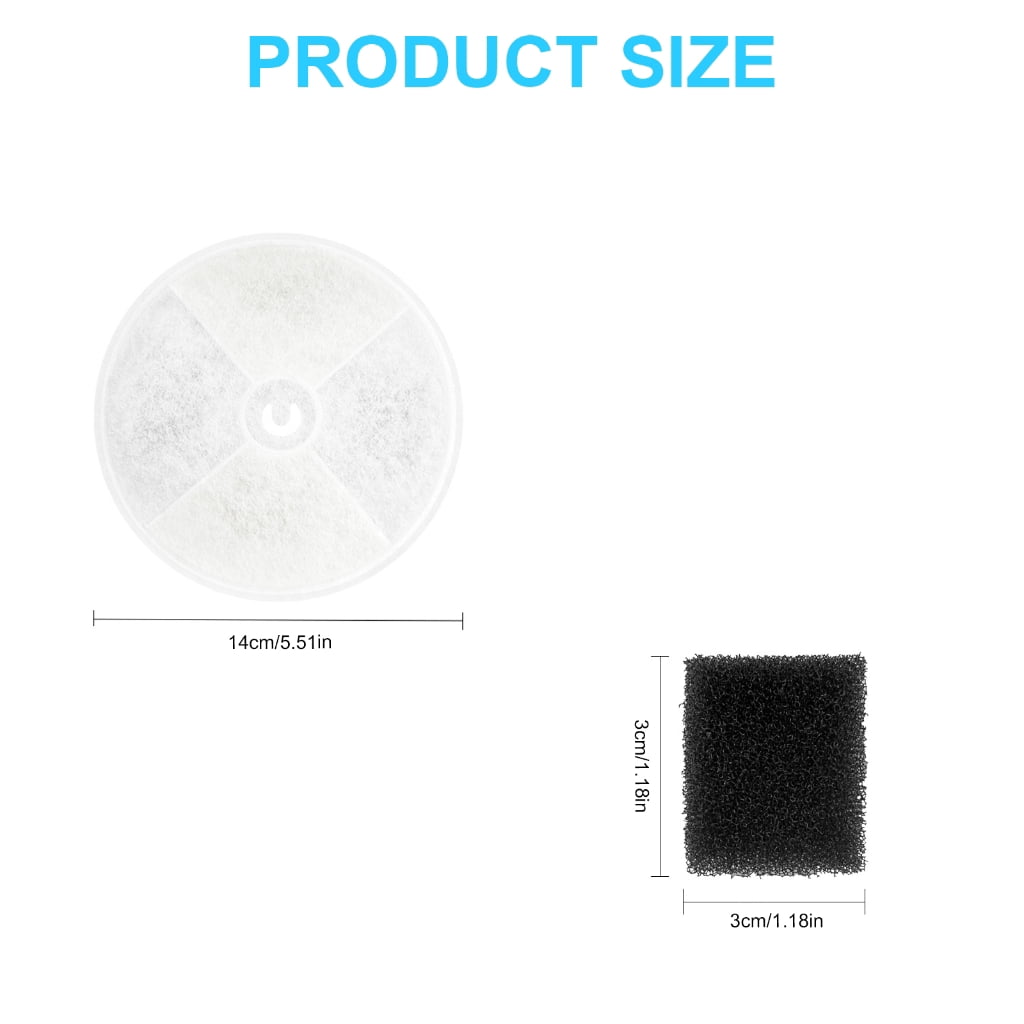 Pet Fountain Filter/Foam for Dog Cats Water Dispenser Replacement Filter Foam Water Filtrations Systems Sponge Foam Set