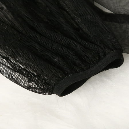 

Cathalem plus Size Shirt Lace Gown Through Dress Lingerie for Women Long Kimono Sheer See Robe Women Sleepwear Underwear Black Medium